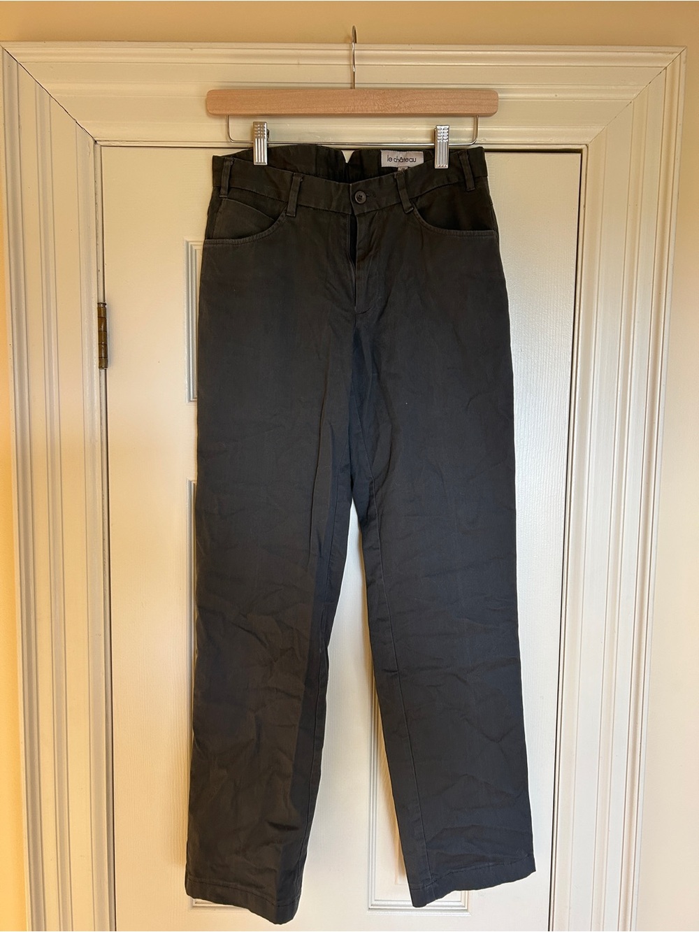 straight ‘le château’ pants, 28x30, grey